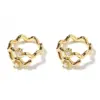 Adjustable 3D Zircon-Embellished Open Ring - Image 2