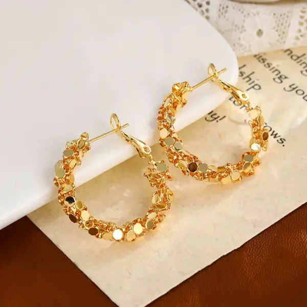 Super Shiny Hypoallergenic Round Hoops for Women - Lightweight Sparkling Circle Earrings - Image 3
