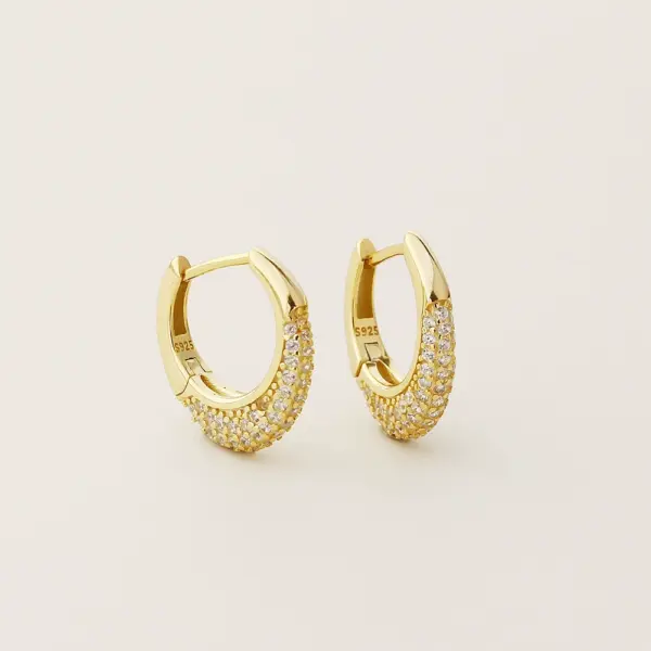Elegant Sterling Silver 925 Ear Cuffs with Full Zirconia Stones - Image 4